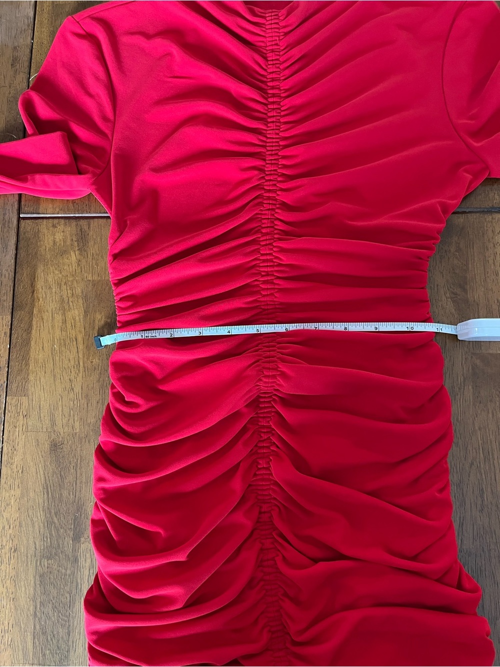 ZARA Scarlet Ruched Long Sleeve Mini Dress - Picture 5 of 6